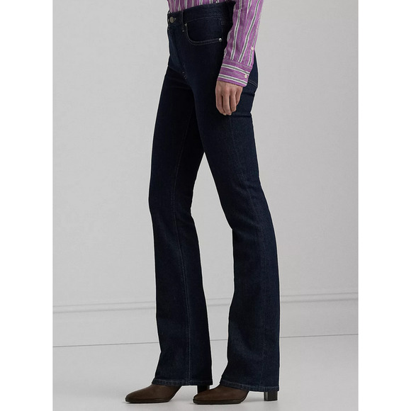 Lauren Ralph Lauren High-Rise Bootcut Jeans Petite Size 14P - Picture 3 of 3